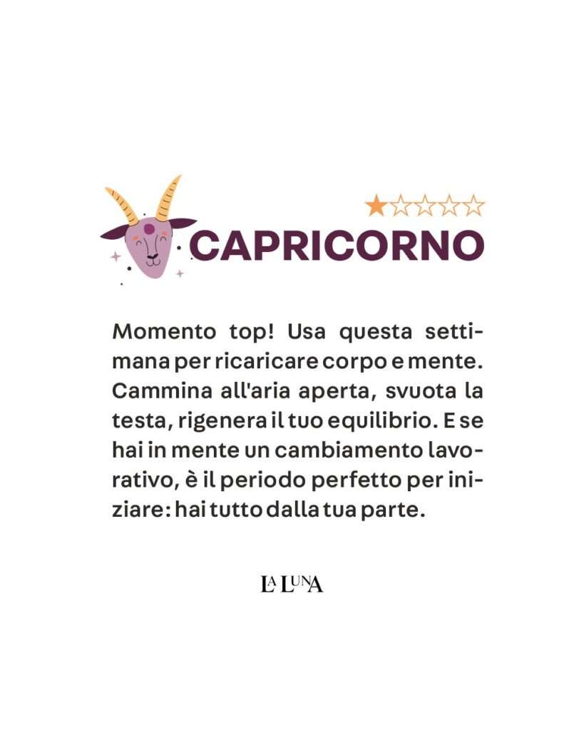 oroscopo capricorno 