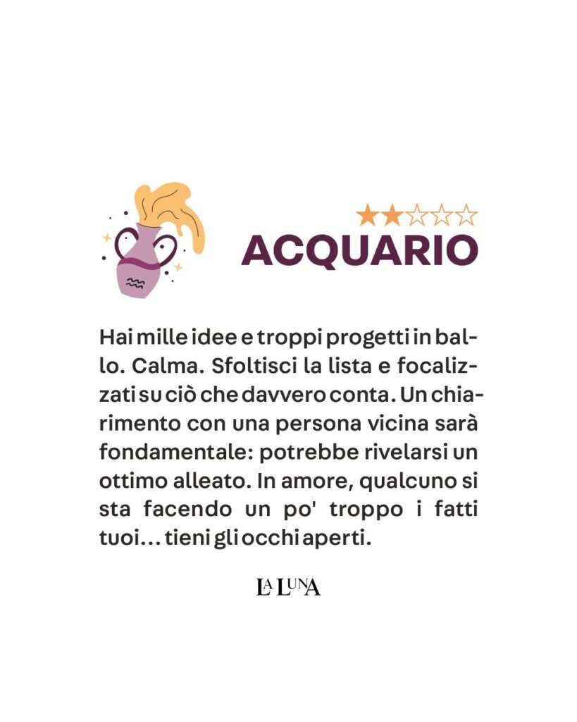 oroscopo acquario 