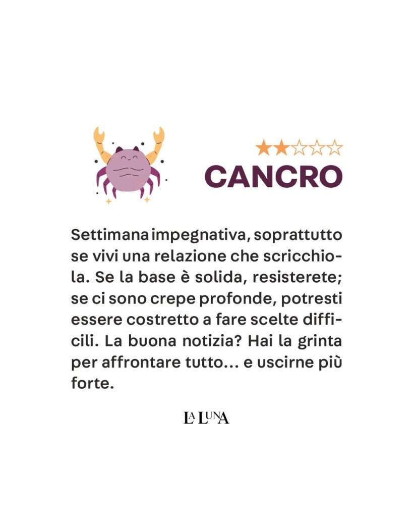oroscopo cancro 
