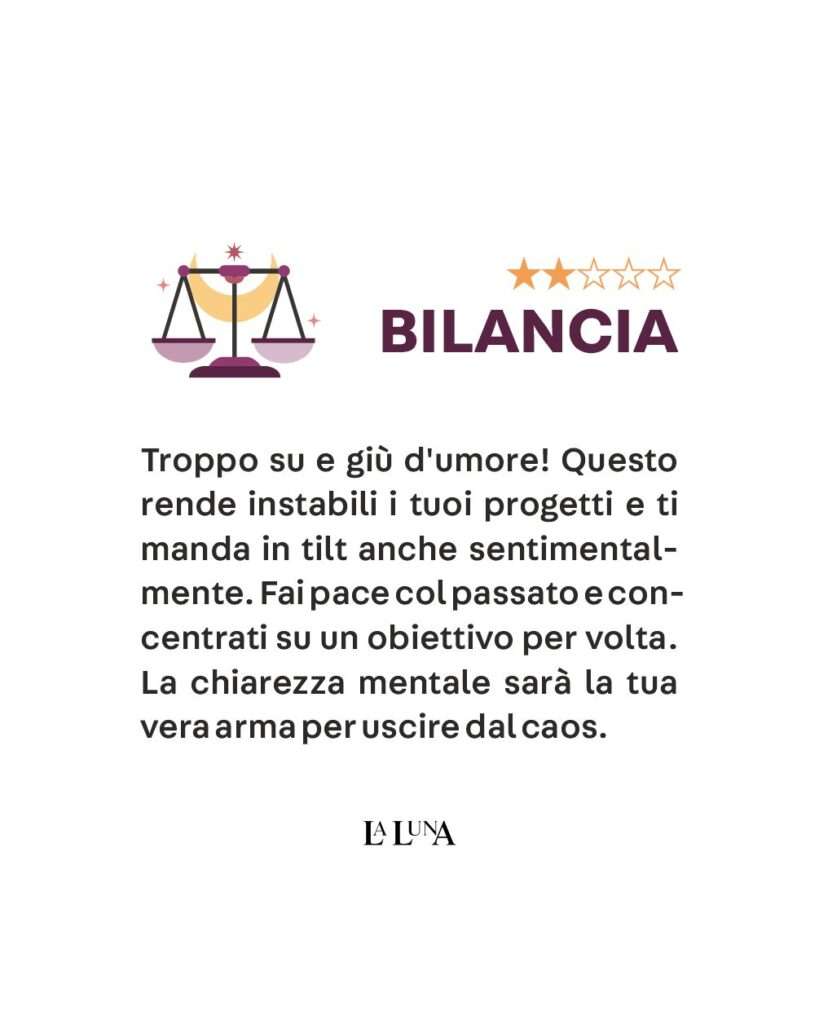 oroscopo bilancia 