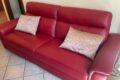 divano in pelle rosso 3 posti